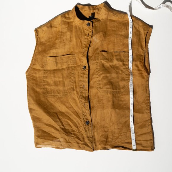 Banana Republic Ramie Utility Shirt in gold M - Picture 10 of 10